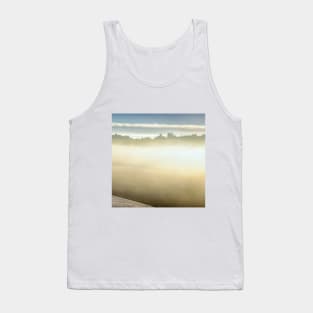 SCENERY 43 - Morning Fog Misty White Sky Horizon Tank Top